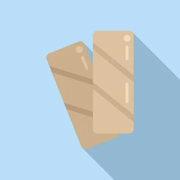 Trash cards icon flat vector. Dry bin Stock Illustration