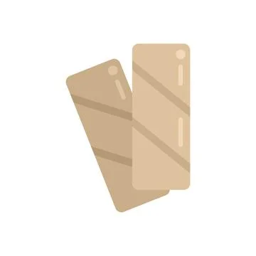 Trash cards icon flat vector. Dry bin Stock Illustration