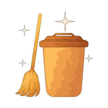 Trash cleanup illustration Ilustración de archivo