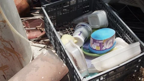 Trash close up Video stock 132066583