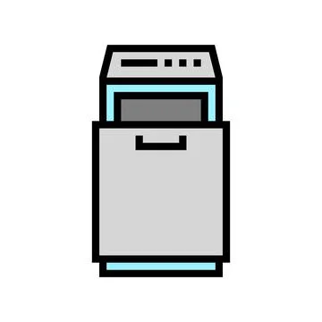 Trash compactor color icon vector illustration Stock Illustration