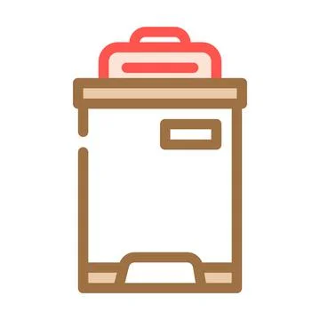Trash compactor color icon vector illustration Stock Illustration