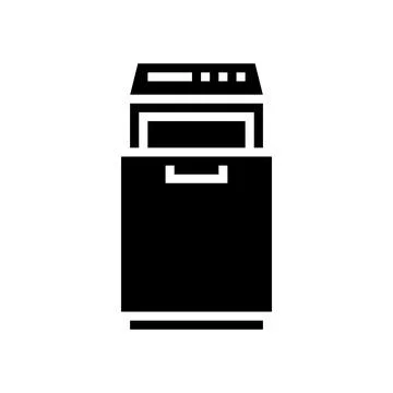 Trash compactor glyph icon vector illustration Stock Illustration