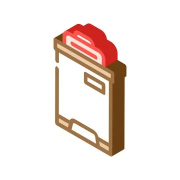 Trash compactor isometric icon vector illustration Stock Illustration