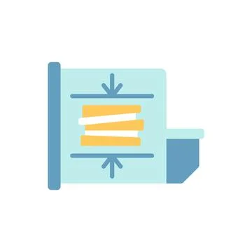 Trash compactor vector flat color icon Stock Illustration