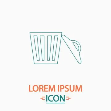 Trash computer symbol Stock Illustration