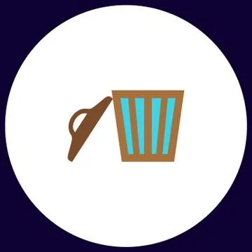 Trash computer symbol Stock Illustration