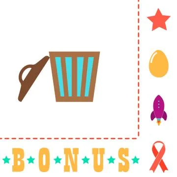 Trash computer symbol Stock Illustration