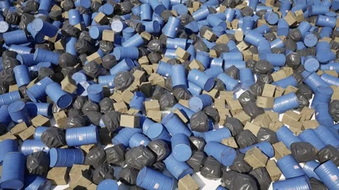 Trash is conquering space. Environmental pollution. Stock Footage 270197108