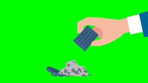 Trash constantly falls out of bucket onto trash pile. Conspirators telling false Stock Footage 327773411