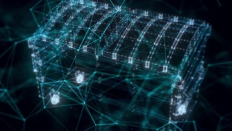 Trash Container hologram Close up Stock Footage 155030326