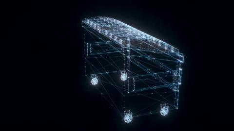 Trash Container hologram Rotating Stock Footage 155029789