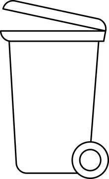 Trash container icon. Stock Illustration