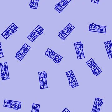 Trash covered beach line vector seamless pattern Stock Illustration