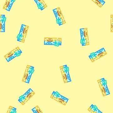 Trash covered beach vector seamless pattern Illustrazione stock