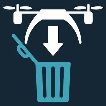 Trash Drone Icon Stock Illustration