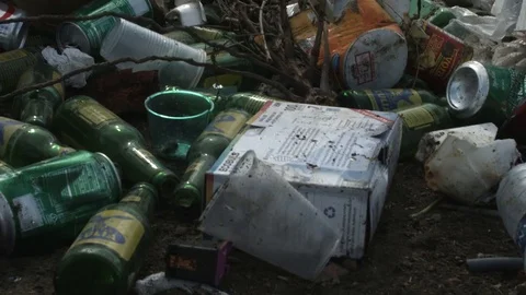 Trash at dump colorgraded Stock Footage 77630147