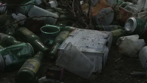 Trash at dump Stock Footage 77630159