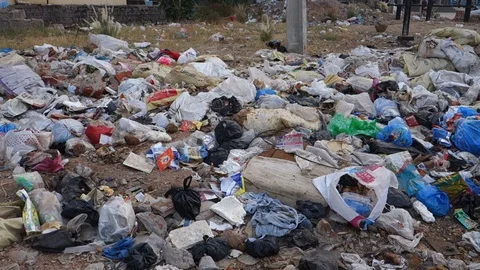 Trash-dump-india Stock Footage 92288481