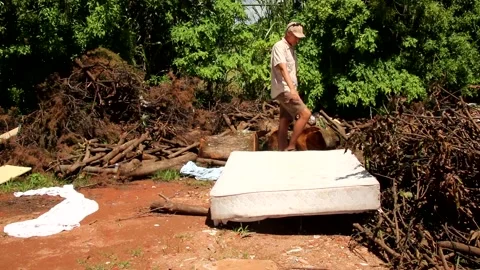 Trash Dumped Illegally Video stock 168493003