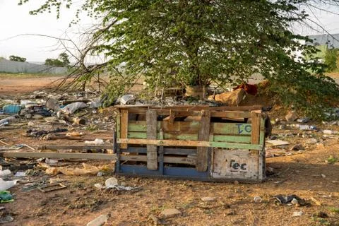 Trash Dumped Illegally Stock Photos