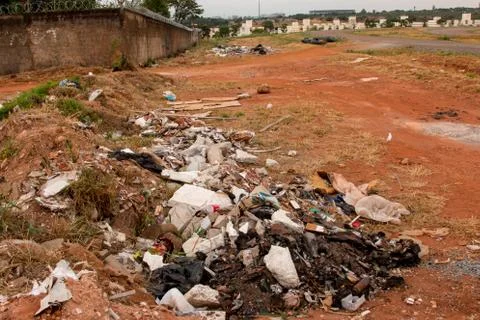 Trash Dumped Illegally Stock Photos