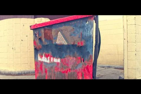 Trash Dumpster as a work of art Foto stock