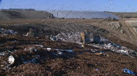 TRASH ENVIRONMENTAL LANDFILL GARBAGE DUMP AND RECYCLING  HD  1080 1920X1080 Stock Footage 33421074