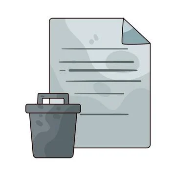 Trash file illustration Stock Illustration