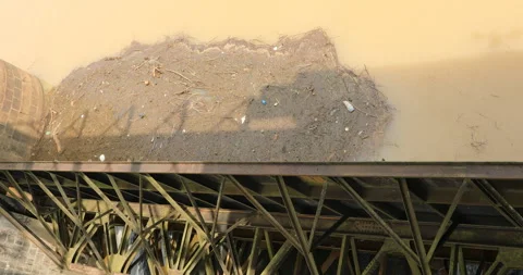 Trash in Floating river  Water Stock Footage 290111291