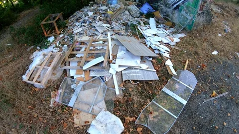 TRASH IN THE FLOOR Stock Footage 94449543