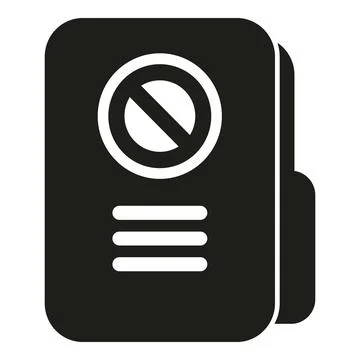 Trash folder icon simple vector. User blacklist Stock Illustration