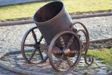 Trash in the form of chariots. Stock Photos