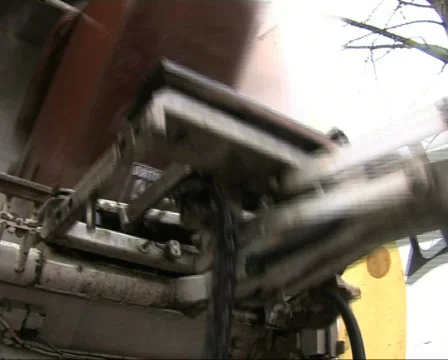 Trash garbage can gets cleaned PAL Stock Footage 292734