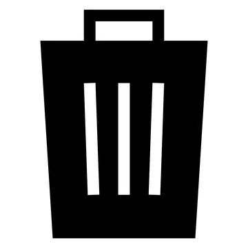 Trash glyph icon vector illustration isolated on white background 库存插图