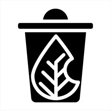 Trash glyph icon vector illustration isolated on white background Stock Illustration