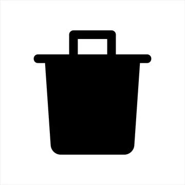 Trash glyph icon vector illustration isolated on white background Ilustração Stock