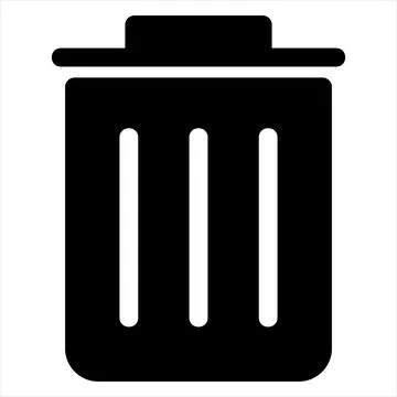 Trash glyph icon vector illustration isolated on white background 库存插图