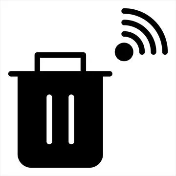 Trash glyph icon vector illustration isolated on white background Stock Illustration
