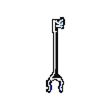 Trash grabber tool pixel art vector illustration Stock Illustration