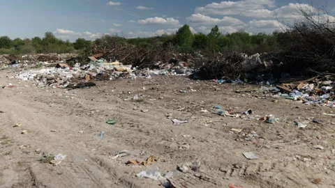 Trash heaps, Management reform, Ecological concern Stock Footage 279727469