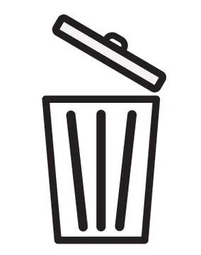 Trash icon, Bin icon Stock Illustration
