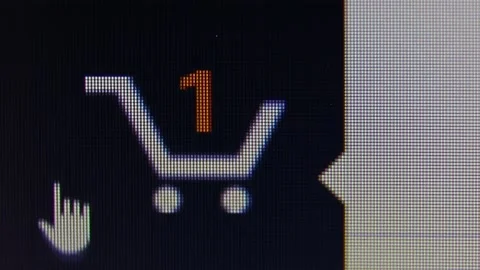 The trash icon on the computer screen in the browser. Stock Footage 237983424