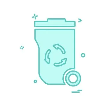 Trash icon design vector Ilustración de archivo
