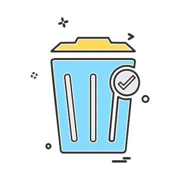 Trash icon design vector Ilustración de archivo