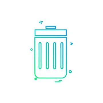 Trash icon design vector Ilustración de archivo