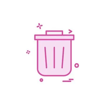 Trash icon design vector Ilustración de archivo