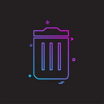 Trash icon design vector Ilustración de archivo
