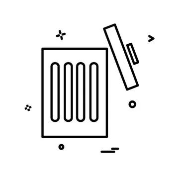 Trash icon design vector Ilustración de archivo