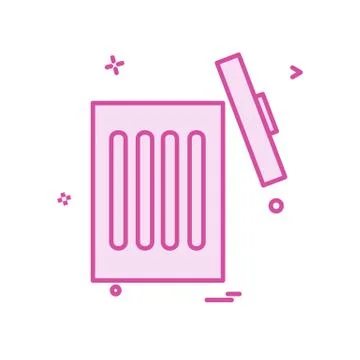 Trash icon design vector Ilustración de archivo